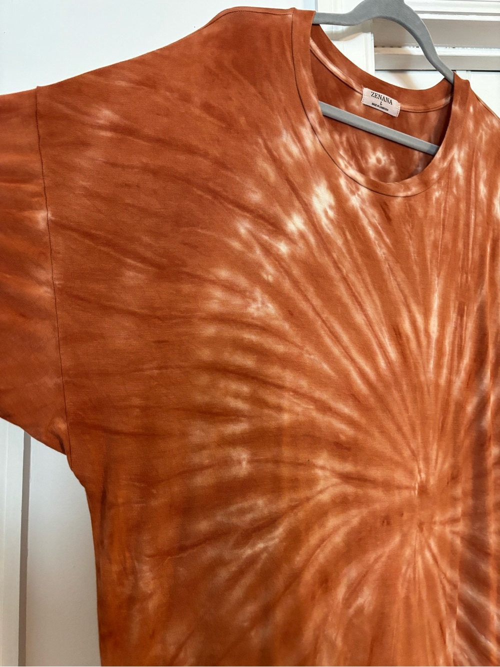 Zenana Outfitters Tie-Dye Short Sleeve Shirt Dress - Picture 4 of 5